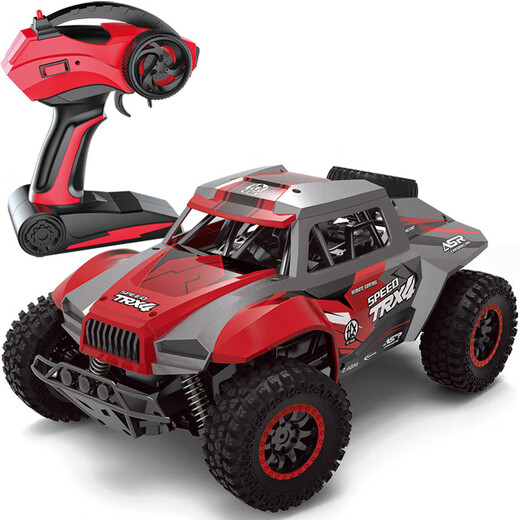 Super large high-speed remote control car Bigfoot four-wheel drive climbing off-road racing children Manhai toy car gift large large red dual battery package