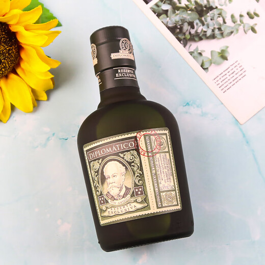 外交官（DIPLOMATICO）朗姆酒 委内瑞拉进口洋酒朗姆酒烘焙 黑朗姆 莫吉托调酒基酒 外交官珍藏朗姆酒350ML*1瓶