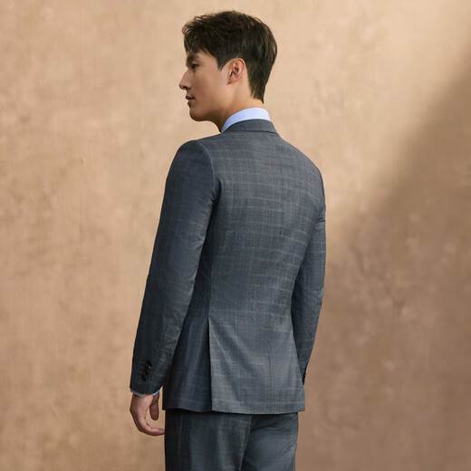 MAYORLORO PIANA pure sheep wool 150 count half wool lining blue suit men's top blue 180A (180/100A)