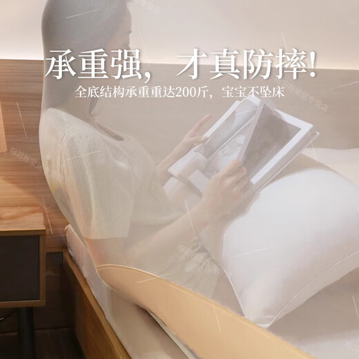 He Jiagong German high-end Class A anti-fall mosquito net 1m 8-bed household installation-free 1m 5 yurt sleeper gas meter three-door - upgraded version 2m*1.8m*1.7m