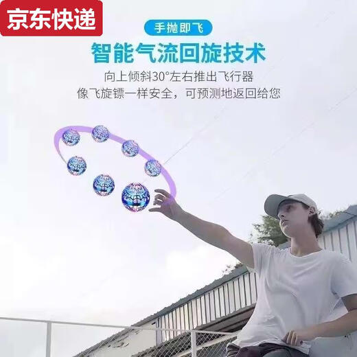 Qilicai Intelligent UFO Sensing Flying Magic Ball Fingertip Gyro Rotary Flying Ball Black Technology Children's Toy Boy Press Recommended Pink Super High Quality + High Battery Charging + Back 25 Performance Upgrade Versions + Free New Replacement