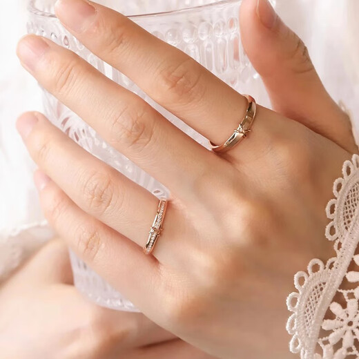 MZMZ Intertwined Platinum Couple Ring PT950 Platinum Pair of Rings Wedding, Valentine's Day, Birthday Gift for Girlfriend, Wife, Light Luxury Style - Live Pair of Rings, Local Warehouse/Next Day Delivery