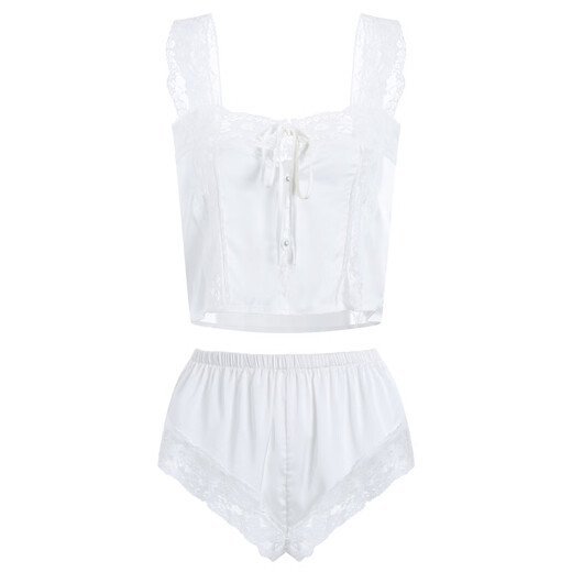 GPHF Japanese GP Pajamas sexy para mujeres en primavera y otoño estilo 2025 Nuevo hielo Pure Desire pantalones cortos de suspensión Traje de dos piezas de dos piezas K7036# (honda + pantalones cortos + camisón) M