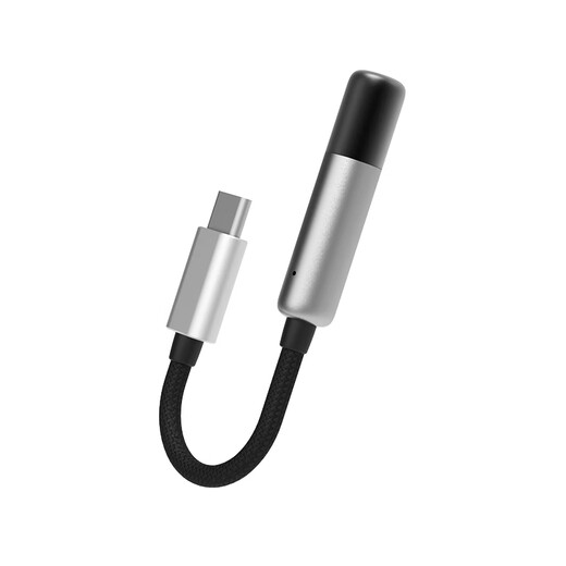 Shanling UA Mini broadcast control version decoding amp cable HIFI small tail mobile phone computer adapter cable DSD256 hard decoding Type-c to 3.5mm interface mobile phone audio cable UA Mini broadcast control version black titanium color