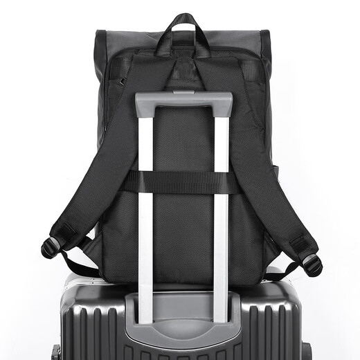 Neue Männer Rucksack Freier Geschäfts Computer Rucksack Trendy Schoolbag wasserdichte Reisetasche große Kapazität Rucksack Männer schwarz