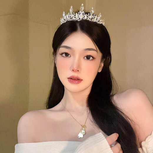 First encounter, birthday crown headdress, 18-year-old coming-of-age ceremony, tomorrow's birthday headband cake, 18-year-old scene decoration bride, birthday crown