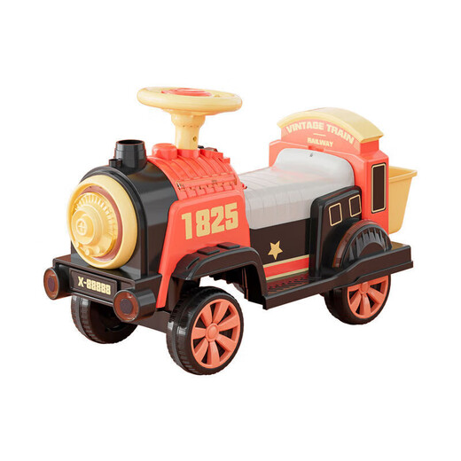 遥控儿童电动小火车轨道充电玩具可坐人童车玩具车男孩玩具 绿色双电双驱火车头+车厢+喷雾+双驱