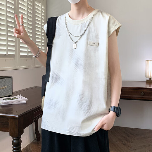 
nasawassup summer sleeveless T-shirt for boys, high school and junior high school students thin sports vest teenagers pink vest top 9227 purple (single vest) quality assurance L 90-110Jin [Jin equals 0.5 kg]