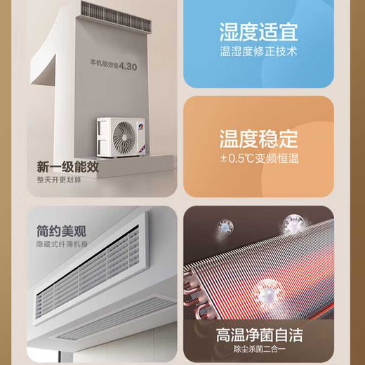 Gree central air conditioning Fenghua Pro series duct machine one-to-one 3 HP household embedded new level of energy efficiency full DC frequency conversion FMR7.2Pd/A(S)Nh-N1