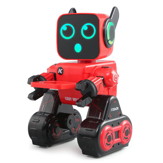 
JJRC Children's Intelligent Remote Control Robot Toys Puzzle Early Education Singing and Dancing 3-6-7 Years Old Charging Boy Gift Red Upgraded Version (Smart Dialogue + Mobile APP) Upgraded Two Battery Packs