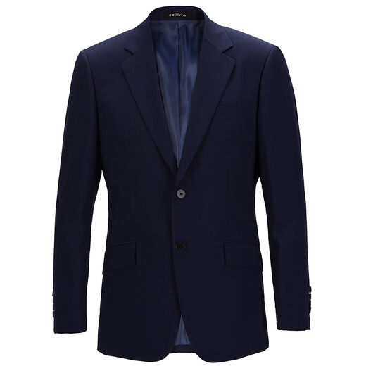 Callisto Callisto solid color basic style spring and autumn men's business casual flat lapel single-breasted suit trousers suit formal dress navy 180B suit 50B