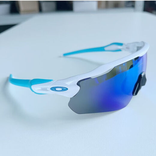 欧克利（OAKLEY）9275 偏光款骑行眼镜 运动太阳镜 户外钓鱼驾驶墨镜风镜 银黑框蓝片 眼镜+普通包装
