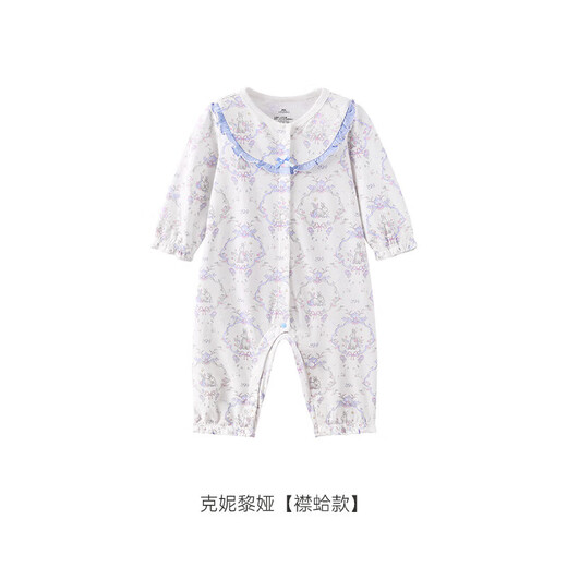 英氏（YEEHOO）婴儿衣服四季连体衣男女童长袖爬服7A抑菌新生儿衣服