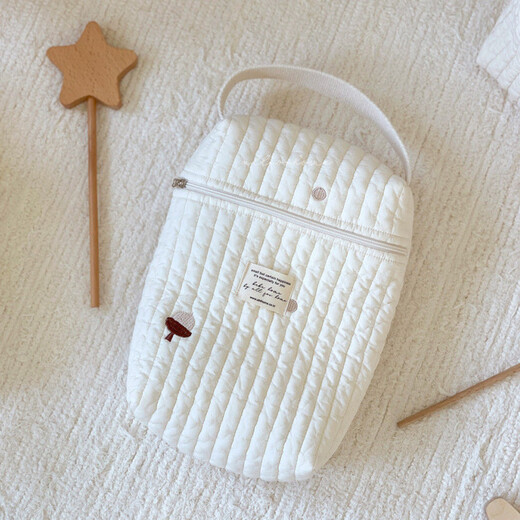 BIBK Japanese Mommy Bag Portable Diaper Bottle Storage Mother and Baby Bag Going Out Lightweight Stroller Bag Embroidered Handbag Snowflake Diaper Mother and Baby Bag