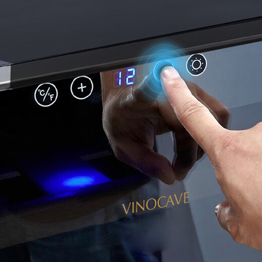 Vinocave wine cabinet constant temperature wine cabinet constant humidity small mini home living room white wine foreign wine wine glass beech wood shelf model SC-18AJPM- 18 bottles