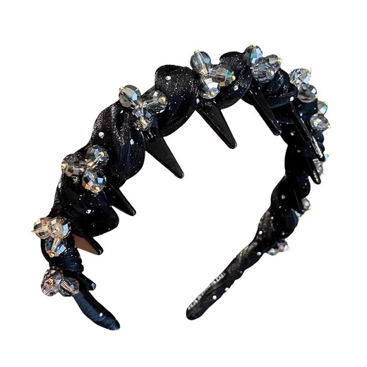 Idel Princess of Paris headband for women 2025 new high-end rhinestone braid fashion hairpin fashionable high skull headband F3425 rhinestone star headband