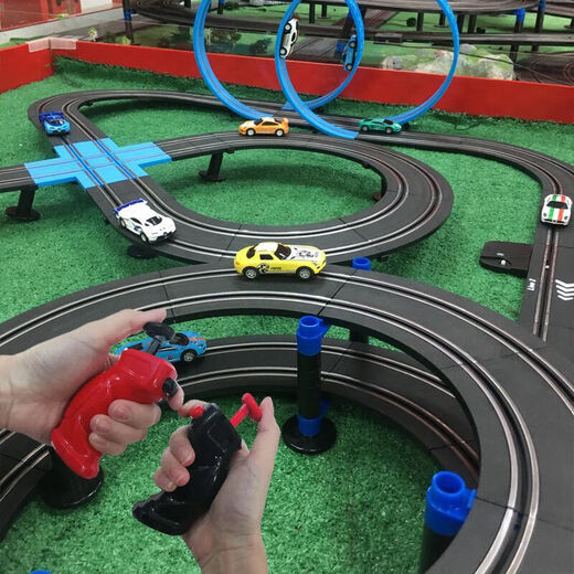 AGM音速风暴电动轨道车儿童玩具遥控小火车汽车双人赛车男孩MR-04 MR-04