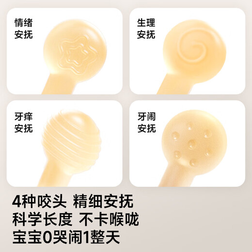 Rushan Manhattan hand ball teether baby toy silicone chewable baby teething stick 0-3-6 months old advanced six-in-one silicone teether Monet Nebula