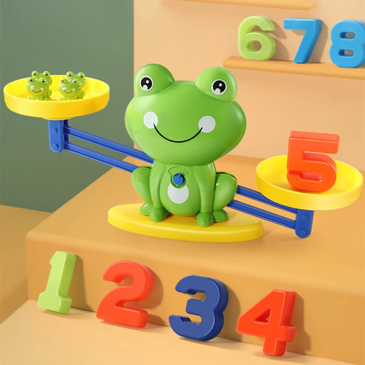 
Deer color children's frog digital balance scale scale scale mathematical addition and subtraction logic thinking training parent-child interactive game educational toys frog balance standard model