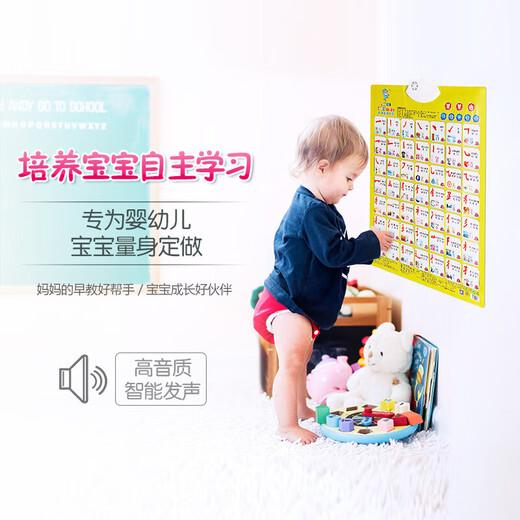 儿童凸凹有声挂图认知早教玩具拼音数字1-100学习点读机字母早教 双模式（送电池挂钩