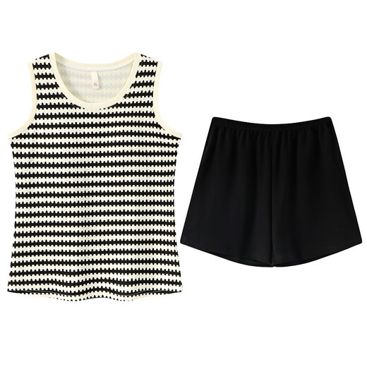 依慕琪纯棉睡衣套装女夏季新款可外穿背心短裤家居服两件套日系ins cke-w6169a L