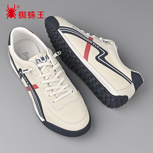 Spider King De Xun Shoes Men's Spring and Autumn Sneakers Soft Sole Shoes Forrest Gump Sports Men's Casual White Shoes White 40