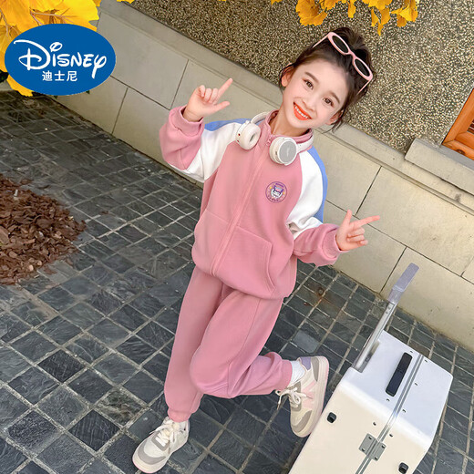 Disney Baby Girl Autumn Outfit Fashionable Children 2025 New Spring and Autumn Big Children's Kulomi Jacket Traje deportivo casual Conjunto de dos piezas Kulomi Kulomi Jacket + Pants 140 (Modelo mejorado) CM