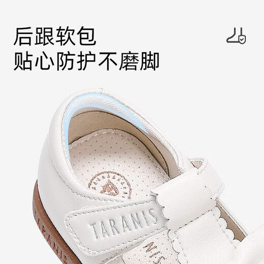 Terranis Spring Girls' Small Leather Shoes Baby Soft Soled Toddler Shoes Children's Princess Shoes Size 22