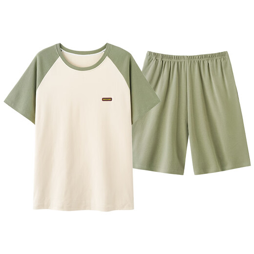 Septwolves Frühlings- und Sommer-Hausbekleidungskleidung für Herren, die reine Baumwoll-Sommer-Kurzarmshorts von außen multi-farbig optional verwendet werden können. 02J13603 Men 3xl
