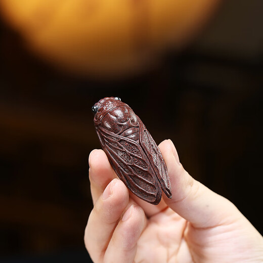 Hidden Pot World Yixing Purple Clay Tea Pet Tea Tray Ornaments Tea Ceremony Accessories Tea Play Original Mineral Purple Clay Singing Cicada Tea Pet Singing Cicada Tea Pet