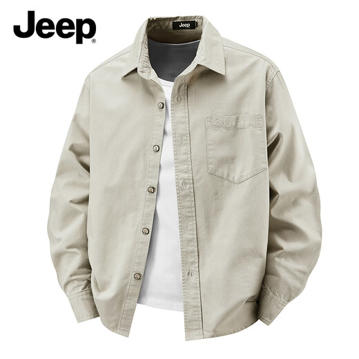JEEP long-sleeved shirt men's 2025 spring and autumn coat new casual loose versatile cotton work shirt