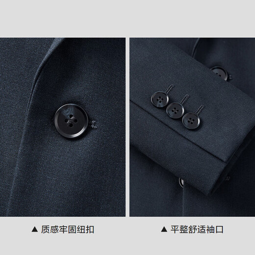 Heilan House (HLA)/Heilan House business dress suit 2024 autumn new flat lapel slim anti-wrinkle suit suit for men blue gray 15 (suit + trousers) L 175/92A 48A recommended 126~140