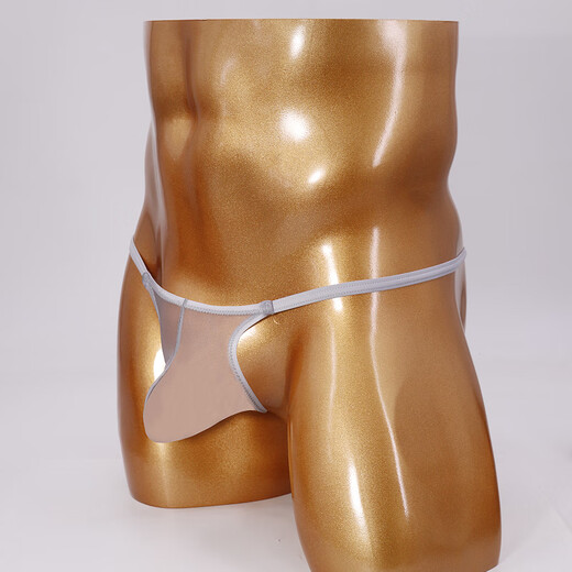 Ayi Men's Souswear Ice Silk Single Single Single Lay Stretch Silky String excitant et non marquant Sexe mince STRAP CROSTE-TRANSERS AGRIS