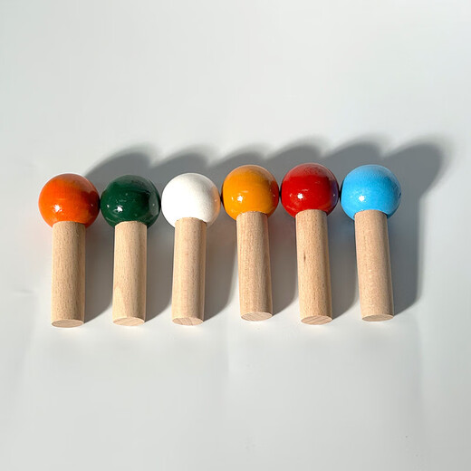 Vinoa hole board accessories storage hole board wood hook round head matchstick stick bracket solid wood laminate wooden pendant diameter 15mm color matchstick short 6 pieces