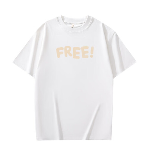 MUJI COM Muji same pure cotton loose Hong Kong style short-sleeved T-shirt for men in summer 2024 new ins trendy men's clothing American white-1585-short-sleeved-pure cotton S [Suggested 90-115Jin [Jin equals 0.5 kg]]