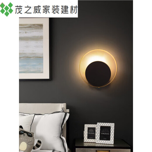 君默北欧轻奢客厅卧室床头复古装饰背景墙创意个性设计师新款现代壁灯 679金色小蛮腰暖光LED