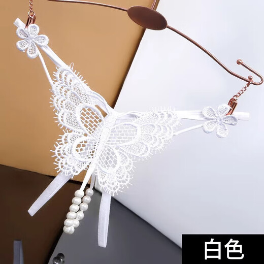 T-string women's underwear, sexy T-pants, pearl underwear, breathable 2025 new style, sexy, hot, comfortable and transparent, black