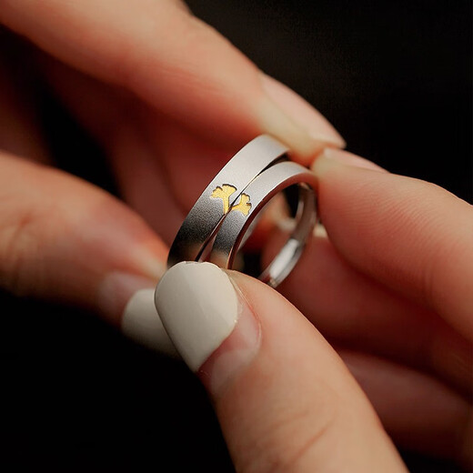 MZMZ Little Lucky Platinum Couple Ring PT950 Platinum Pairing Rings Wedding Valentine's Day Birthday Gift for Girlfriend and Wife Light Luxury Style - Live Pairing Rings Local Warehouse/Next Day Delivery