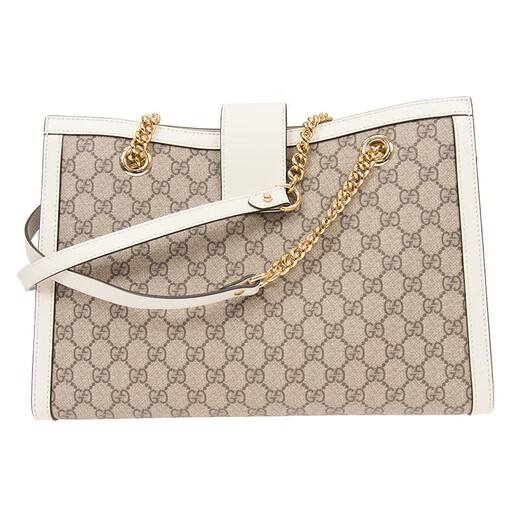 Guccipadlock Serie GG Bolso de hombro para mujeres Bagige/Ebony White Edge 479197KHNKG9761