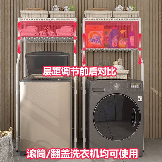 SMVP波轮洗衣机置物架翻盖全自动洗衣机上方收纳架落地阳台储物架 1483B