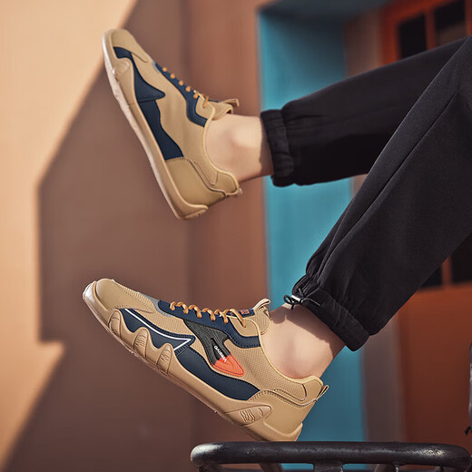 Herrenschuhe 2025 Neues Sommer-Mesh atmungsaktives trendige Marke VERSATILE Casual Forrest Gump Schuhe Herren Sportheighöhen-Verstärkungs-Dad-Schuhe (JL) AS9905 Khaki 46
