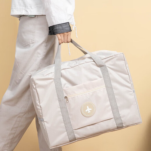 EEKIKS travel bag storage bag business trip portable clothes hand luggage bag trolley suitcase beige