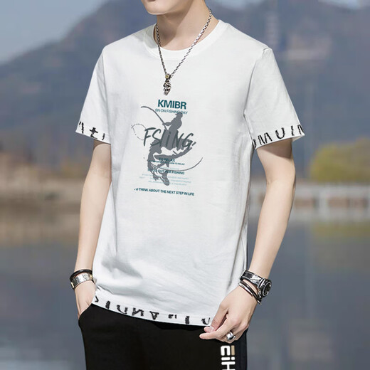 
Caiqiao Men's Set Summer 2025 New Men's Set T-Shirt Short Sleeve Summer Loose Casual Sports Breathable Set Black FSLING Fishing (Top + Pants) 6630 M Proposal 100-120Jin [Jin equals 0.5 kg]