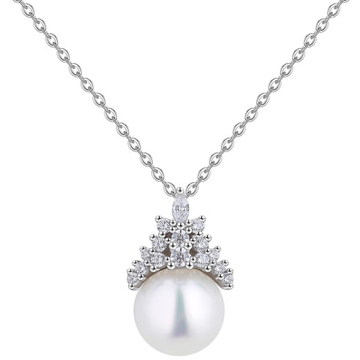 Dan Pei luxury high-end genuine Ice and Snow Queen S925 silver sterling silver pearl necklace new clavicle chain holiday gift white gold