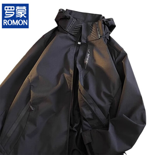 罗蒙（ROMON）冲锋衣男款2025新款夏季薄款户外三合一外套软壳爬山服女防风登山 6628米白色【男女同款】【三合一 3XL