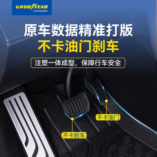 Goodyear tpe car floor mats are suitable for Tesla's new Model Y replacement accessories TPE floor mats Dainis 12-piece set