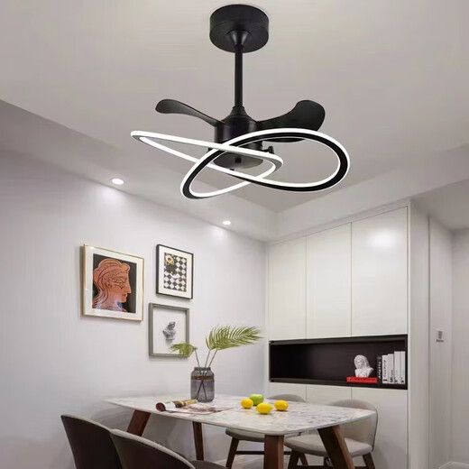 
Pupan Nordic fan light 2025 new silent master bedroom meal 9227 white 60c1