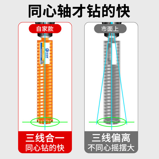 St. Platinum dry and wet water drill bit hole opener air conditioning wall concrete water drill machine dry drilling fast sharp drilling artifact dry and wet thread-Corolla tooth 20x370mm