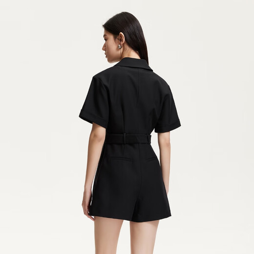 VEROMODA 连体裤女2025春季新款翻领腰带设计双侧假口袋休闲百搭325178001