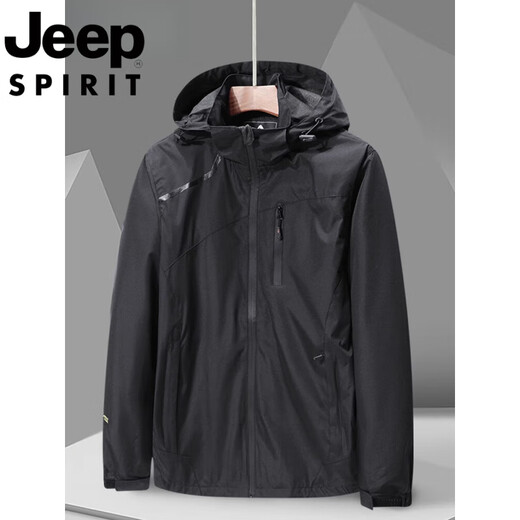 吉普（JEEP）户外冲锋衣男士中老年夹克防风衣钓鱼登山秋冬季2025新款外套 女-粉酒红 XL 男120-145斤；女110-130斤
